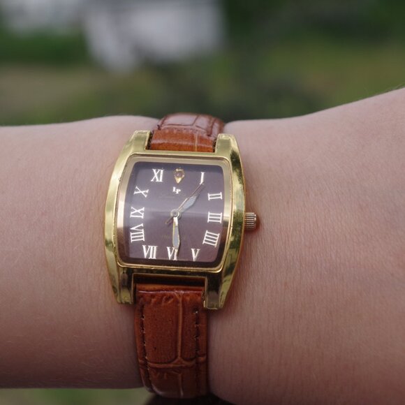 Brown Genuine Leather Ladies Watch By Lucien Piccard - Picture 5 of 6